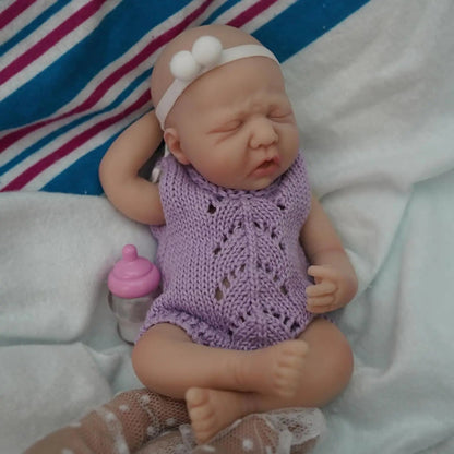 Reborn Baby Dolls 7 Inch Full Body Silicone Doll Boy Mini