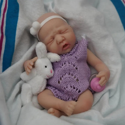 Reborn Baby Dolls 7 Inch Full Body Silicone Doll Boy Mini