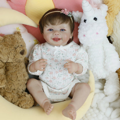 Reborn Baby Doll Girl 18 Inch Realistic Newborn Silicone Baby