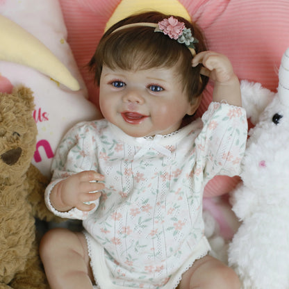 Reborn Baby Doll Girl 18 Inch Realistic Newborn Silicone Baby