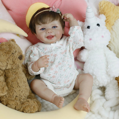 Reborn Baby Doll Girl 18 Inch Realistic Newborn Silicone Baby