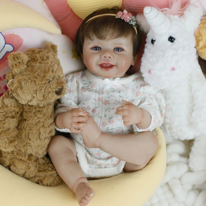 Reborn Baby Doll Girl 18 Inch Realistic Newborn Silicone Baby