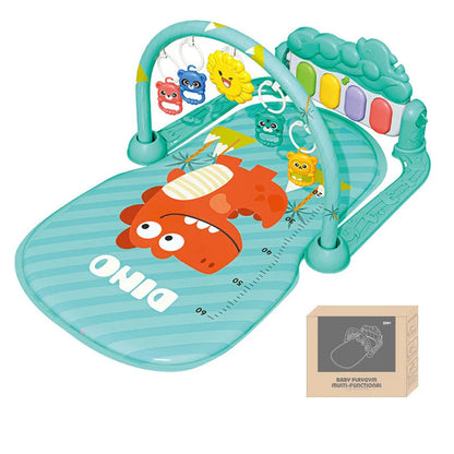Baby Musical Play Mat with Piano & Hanging Toys (0–12M)