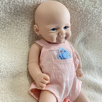 17Inch Soft Lifelike Silicone Reborn Baby Girl Dolls Realistic Skin
