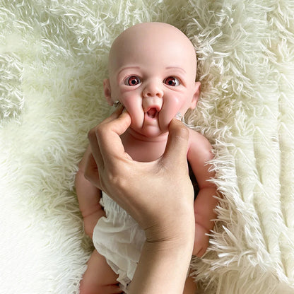 Soft 18 Inch Reborn doll Full Body Platinum silicone