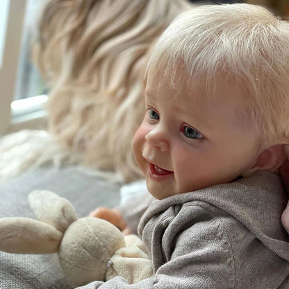 60CM Reborn Baby Doll Yannik with Blonde Hair